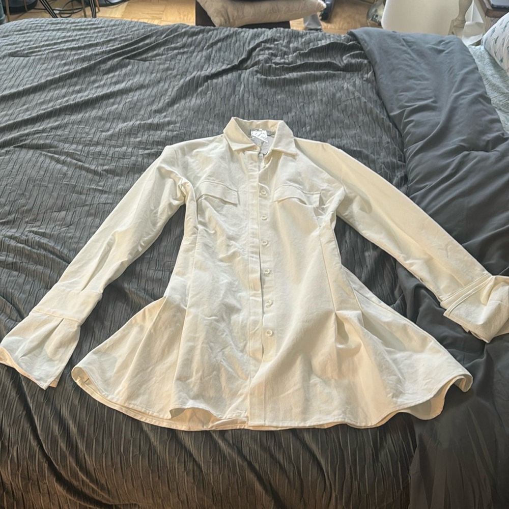 Adika Brand New White Coat Dress (Small)